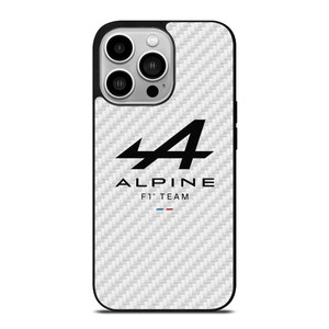 ALPINE F1 TEAM FORMULA ONE WHITE CARBON iPhone 14 Pro Case Cover