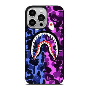 BAPE SHARK BLUE PURPLE iPhone 14 Pro Case Cover BAPE SHARK BLUE PURPLE iPhone 14 Pro Case Cover