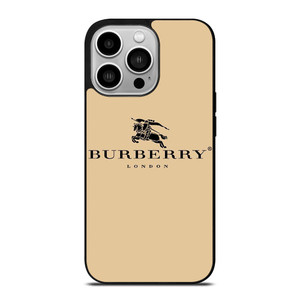 BURBERRY LONDON BROWN LOGO iPhone 14 Pro Case Cover