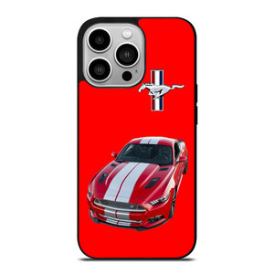 FORD MUSTANG RED CAR EMBLEM iPhone 14 Pro Case Cover