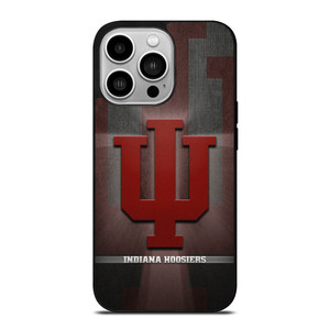 INDIANA HOOSIERS BASKETBALL METAL LOGO iPhone 14 Pro Case Cover