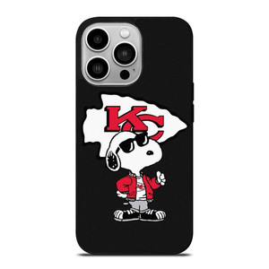 KANSAS CITY CHIEFS NFL FOOTBALL SNOOPY iPhone 14 Pro Case Cover