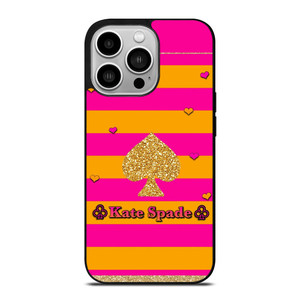 KATE SPADE PINK ORANGE STRIPE iPhone 14 Pro Case Cover KATE SPADE PINK ORANGE STRIPE iPhone 14 Pro Case Cover