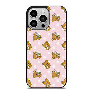 RILAKKUMA BEAR PATTERN iPhone 14 Pro Case Cover