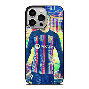 ROBERT LEWANDOWSKI FC BARCELONA iPhone 14 Pro Case Cover