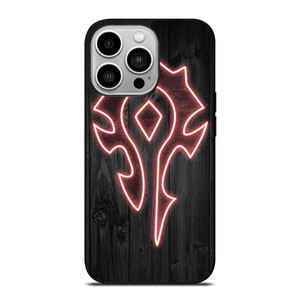 WORLD OF WARCRAFT HORDE WOOD LOGO iPhone 14 Pro Case Cover