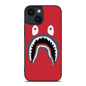 BAPE SHARK CARTOON RED iPhone 14 Plus Case Cover BAPE SHARK CARTOON RED iPhone 14 Plus Case Cover
