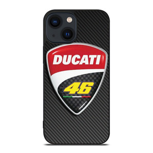 DUCATI VR46 VALENTINO ROSSI CARBON EMBLEM iPhone 14 Plus Case Cover DUCATI VR46 VALENTINO ROSSI CARBON EMBLEM iPhone 14 Plus Case Cover