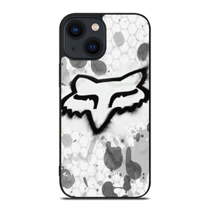 FOX RACING WHITE BRUSHED LOGO iPhone 14 Plus Case Cover