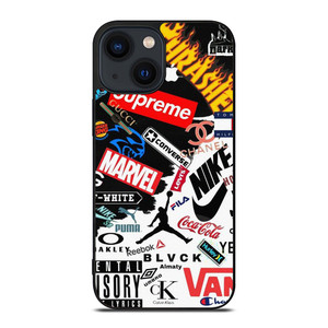 HYPE BEAST FASHION BRAND LOGO COLLAGE iPhone 14 Plus Case Cover HYPE BEAST FASHION BRAND LOGO COLLAGE iPhone 14 Plus Case Cover