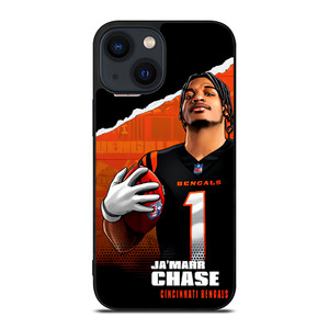 JA'MARR CHASE CINCINNATI BENGALS NFL FOOTBALL iPhone 14 Plus Case Cover JA'MARR CHASE CINCINNATI BENGALS NFL FOOTBALL iPhone 14 Plus Case Cover