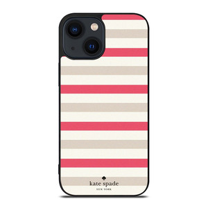 KATE SPADE NEW YORK PINK STRIPE iPhone 14 Plus Case Cover KATE SPADE NEW YORK PINK STRIPE iPhone 14 Plus Case Cover