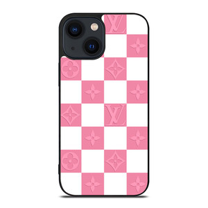 LV LOUIS VUITTON CHECKERED PINK iPhone 14 Plus Case Cover LV LOUIS VUITTON CHECKERED PINK iPhone 14 Plus Case Cover