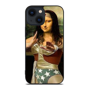 MONA LISA WONDER WOMAN iPhone 14 Plus Case Cover MONA LISA WONDER WOMAN iPhone 14 Plus Case Cover