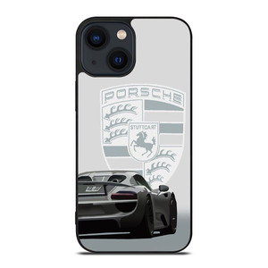 PORSCHE STUTTGART 918 SPYDER POSTER WHITE iPhone 14 Plus Case Cover