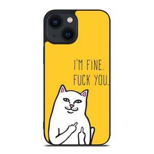 RIPNDIP CAT FUCK YOU iPhone 14 Plus Case Cover RIPNDIP CAT FUCK YOU iPhone 14 Plus Case Cover