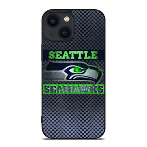 SEATTLE SEAHAWKS FOOTBALL METAL LOGO iPhone 14 Plus Case Cover