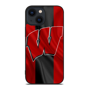 WISCONSIN BADGERS FLAG iPhone 14 Plus Case Cover WISCONSIN BADGERS FLAG iPhone 14 Plus Case Cover