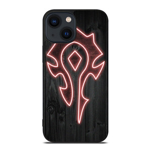 WORLD OF WARCRAFT HORDE WOOD LOGO iPhone 14 Plus Case Cover