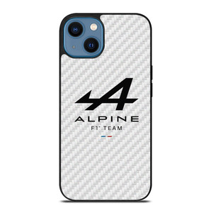 ALPINE F1 TEAM FORMULA ONE WHITE CARBON iPhone 14 Case Cover ALPINE F1 TEAM FORMULA ONE WHITE CARBON iPhone 14 Case Cover
