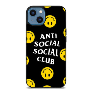 ANTI SOCIAL SOCIAL CLUB SMILEY FACE iPhone 14 Case Cover ANTI SOCIAL SOCIAL CLUB SMILEY FACE iPhone 14 Case Cover