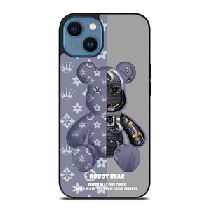 BEAR BRICK KAWS ROBOT GREY iPhone 14 Case Cover BEAR BRICK KAWS ROBOT GREY iPhone 14 Case Cover