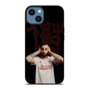 BRUNO FERNANDES MANCHESTER UNITED RED DEVILS iPhone 14 Case Cover BRUNO FERNANDES MANCHESTER UNITED RED DEVILS iPhone 14 Case Cover