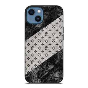 LOUIS VUITTON BLACK FURRY iPhone 14 Case Cover LOUIS VUITTON BLACK FURRY iPhone 14 Case Cover