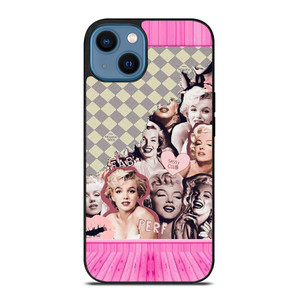 MARILYN MONROE PINK COLLAGE iPhone 14 Case Cover