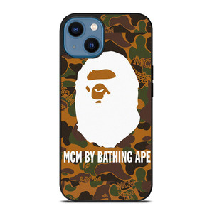 MCM BAPE BATHING APE CAMO iPhone 14 Case Cover MCM BAPE BATHING APE CAMO iPhone 14 Case Cover