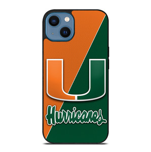 MIAMI HURRICANES LOGO CARBON iPhone 14 Case Cover MIAMI HURRICANES LOGO CARBON iPhone 14 Case Cover