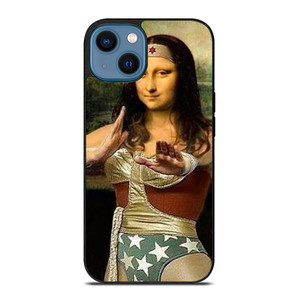 MONA LISA WONDER WOMAN iPhone 14 Case Cover MONA LISA WONDER WOMAN iPhone 14 Case Cover