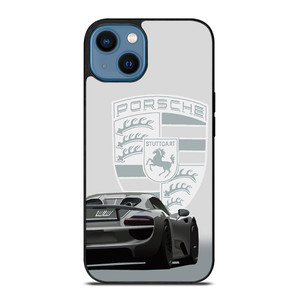 PORSCHE STUTTGART 918 SPYDER POSTER WHITE iPhone 14 Case Cover