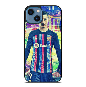 ROBERT LEWANDOWSKI FC BARCELONA iPhone 14 Case Cover
