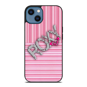 ROXY PINK STRIPE EMBLEM iPhone 14 Case Cover ROXY PINK STRIPE EMBLEM iPhone 14 Case Cover