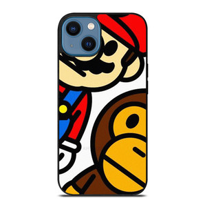 SUPER MARIO BROS BABY MILO BAPE iPhone 14 Case Cover SUPER MARIO BROS BABY MILO BAPE iPhone 14 Case Cover
