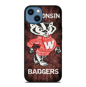 WISCONSIN BADGERS RUSTY SYMBOL iPhone 14 Case Cover WISCONSIN BADGERS RUSTY SYMBOL iPhone 14 Case Cover
