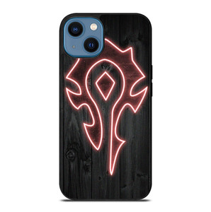 WORLD OF WARCRAFT HORDE WOOD LOGO iPhone 14 Case Cover