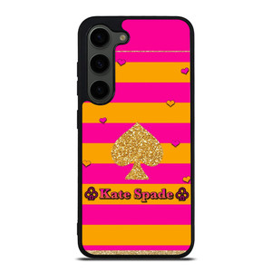 KATE SPADE PINK ORANGE STRIPE Samsung Galaxy S23 Plus Case Cover KATE SPADE PINK ORANGE STRIPE Samsung Galaxy S23 Plus Case Cover