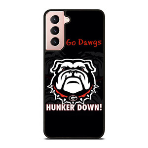 GEORGIA BULLDOGS FOOTBALL HUNKER DOWN  Samsung Galaxy S21 Case Cover