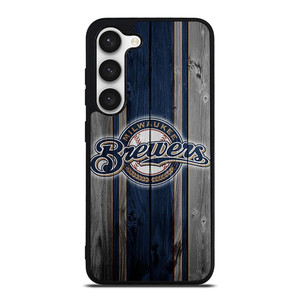 MILWAUKEE BREWERS BASEBALL WOODEN LOGO Samsung Galaxy S23 Case Cover