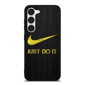 NIKE JUST DO IT WOOD LOGO YELLOW Samsung Galaxy S23 Case Cover NIKE JUST DO IT WOOD LOGO YELLOW Samsung Galaxy S23 Case Cover