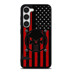 PUNISHER RED BLACK AMERICAN FLAG Samsung Galaxy S23 Case Cover PUNISHER RED BLACK AMERICAN FLAG Samsung Galaxy S23 Case Cover