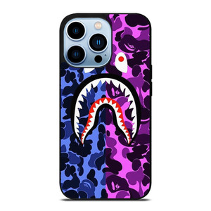 BAPE SHARK BLUE PURPLE iPhone 13 Pro Max Case Cover