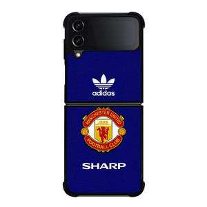 ADIDAS MANCHESTER UNITED SHARP RETRO LOGO Samsung Galaxy Z Flip 4 Case Cover