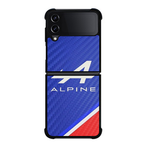 ALPINE AUTOMOBILES BLUE CARBON Samsung Galaxy Z Flip 4 Case Cover ALPINE AUTOMOBILES BLUE CARBON Samsung Galaxy Z Flip 4 Case Cover