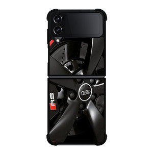 AUDI RS BLACK RED WHEEL Samsung Galaxy Z Flip 4 Case Cover