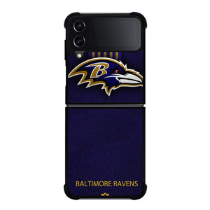 BALTIMORE RAVENS NFL LEATHER LOGO Samsung Galaxy Z Flip 4 Case Cover BALTIMORE RAVENS NFL LEATHER LOGO Samsung Galaxy Z Flip 4 Case Cover