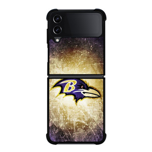 BALTIMORE RAVENS NFL METAL LOGO Samsung Galaxy Z Flip 4 Case Cover BALTIMORE RAVENS NFL METAL LOGO Samsung Galaxy Z Flip 4 Case Cover