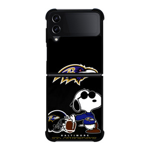 BALTIMORE RAVENS SNOOPY Samsung Galaxy Z Flip 4 Case Cover BALTIMORE RAVENS SNOOPY Samsung Galaxy Z Flip 4 Case Cover